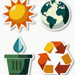 Eco-Friendly Icons - Sticker Sheet v10